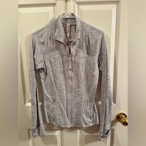 Lululemon White & Light Gray Define Jacket